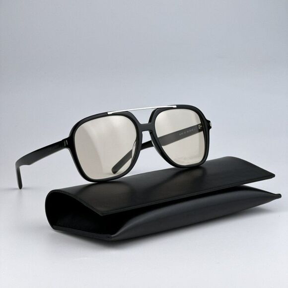 NEW Saint Laurent SL545 001 Black Light Yellow Pilot Unisex Sunglasses - Picture 1 of 15